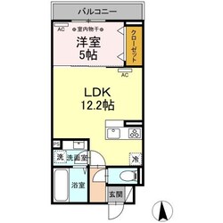 クレストコート八乙女　Ａの物件間取画像